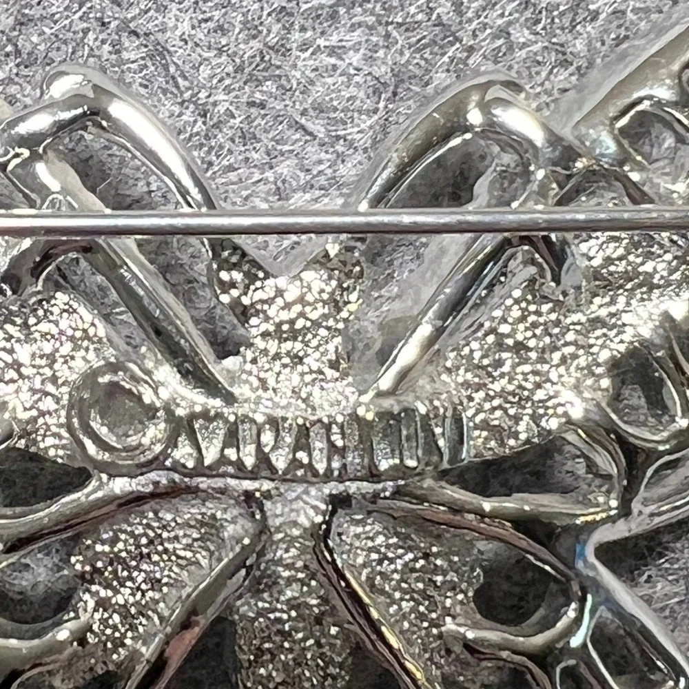 Vintage Silver Tone Butterfly Brooch Openwork Filigree Pin Sarah Coventry‎ 70s